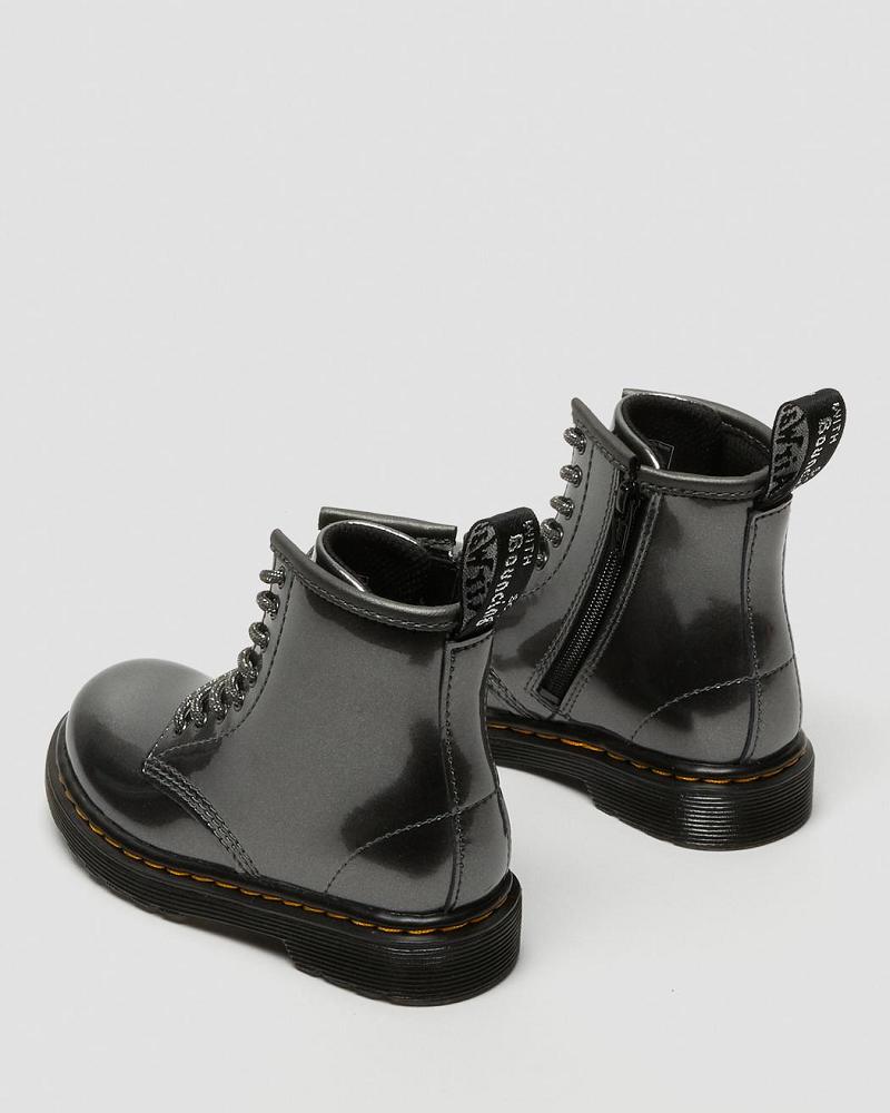 Dr Martens Toddler 1460 Metallic Veterlaarzen Kinderen Grijs | NL 127HAP